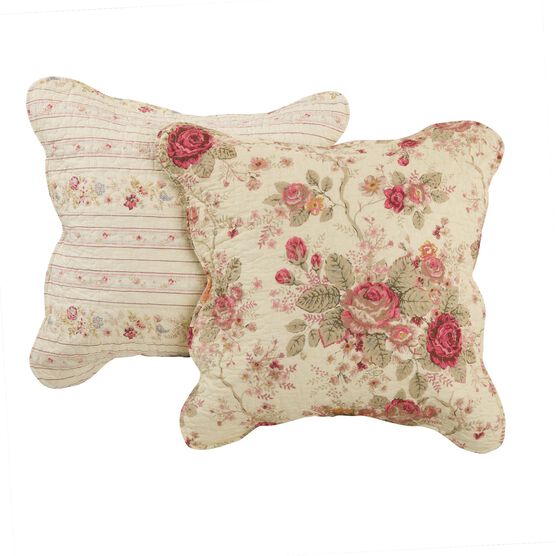 Antique Rose Quilt And Decorative Pillow Set, , alternate image number null