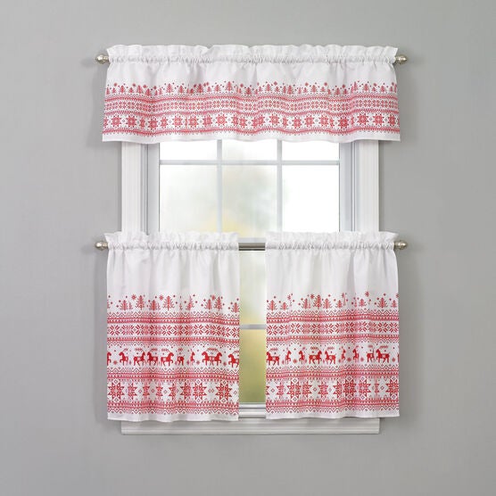 Holiday Tier Pair Kitchen Curtains Brylane Home
