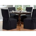 Fresh Ideas Dining Room Chair Cover 42" x 19", BLACK, hi-res image number 0