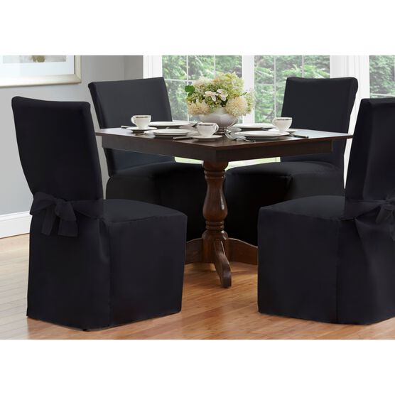 Fresh Ideas Dining Room Chair Cover 42, Black Slipcovers For Dining Room Chairs