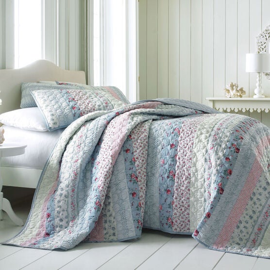 Claudine Floral Printed Bedspread, Claudine Floral Printed Bedspread,