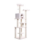 Classic Real Wood 78" Cat Tree Six Levels With Playhouse, Rope Swing, , alternate image number null