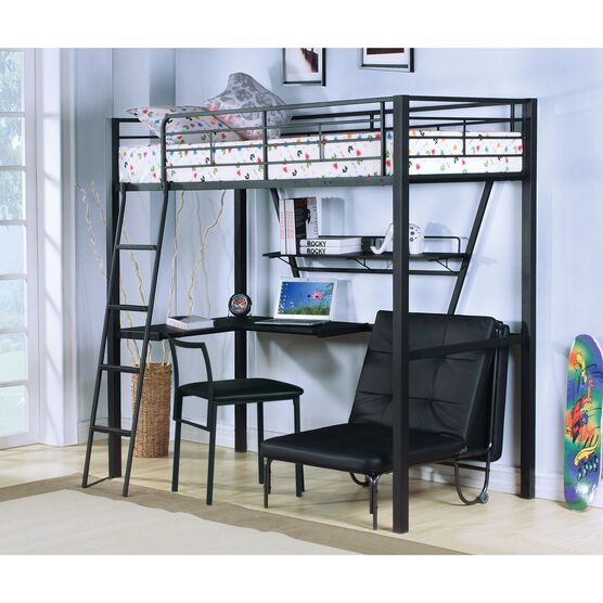 Adjustable Chair (Futon), SILVER BLACK, hi-res image number null