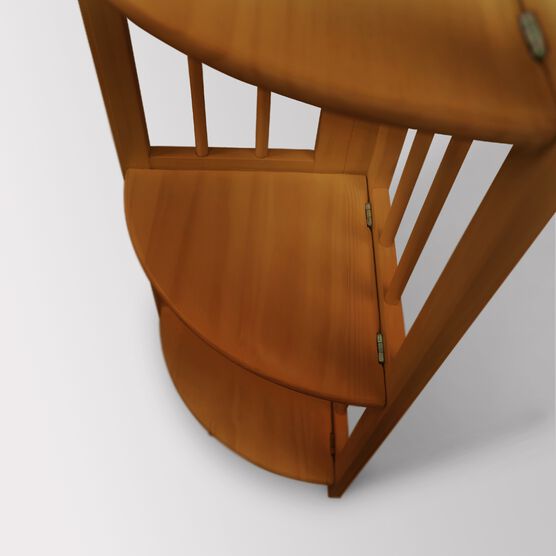 4-Shelf Corner Folding Bookcase-Honey Oak, , alternate image number null