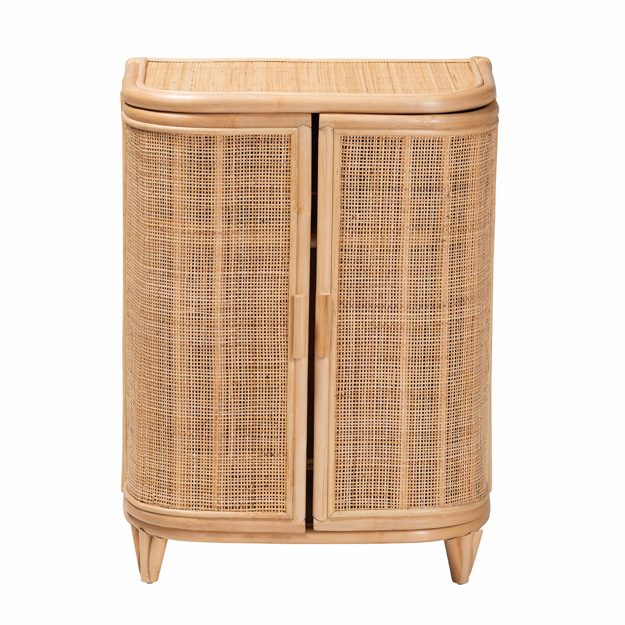 Yanka Bohemian Natural Rattan Storage Cabinet, NATURAL, alternate image number 4