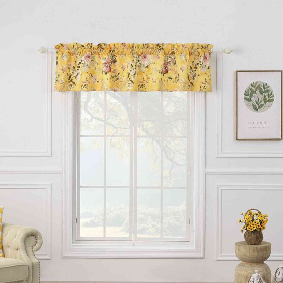 Finley Yellow Window Valance Brylane Home