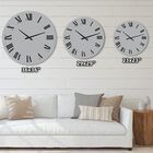 White Stained Glass Floral Art Modern Wall Clock, , alternate image number 4