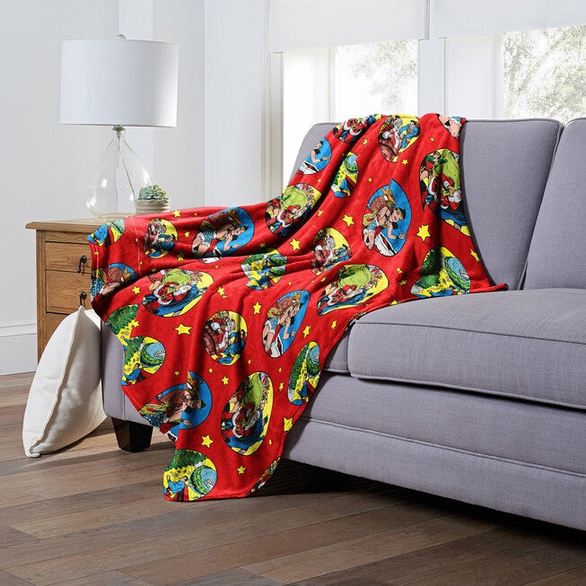 Wb Dc Justice League Heroic Holiday Helpers Silk Touch Throw, , alternate image number null