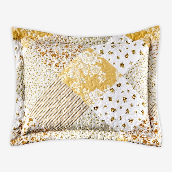 Patchwork Sham, YELLOW, hi-res image number null