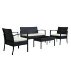 Saint Birch Savannah 4 Piece Rattan Sofa Seating Group With Cushions Seating, BEIGE, hi-res image number null