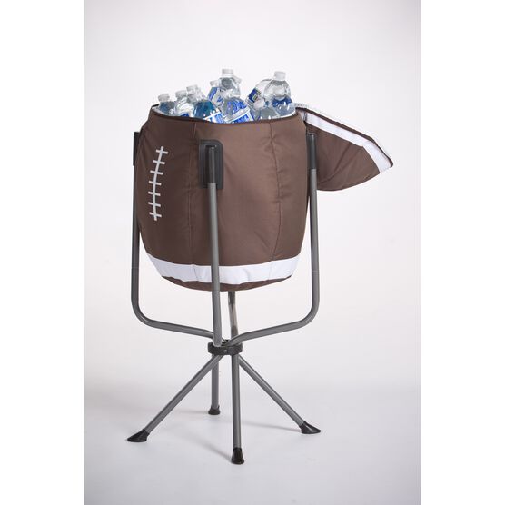 Large Insulated Football Shaped Cooler, BROWN, hi-res image number null