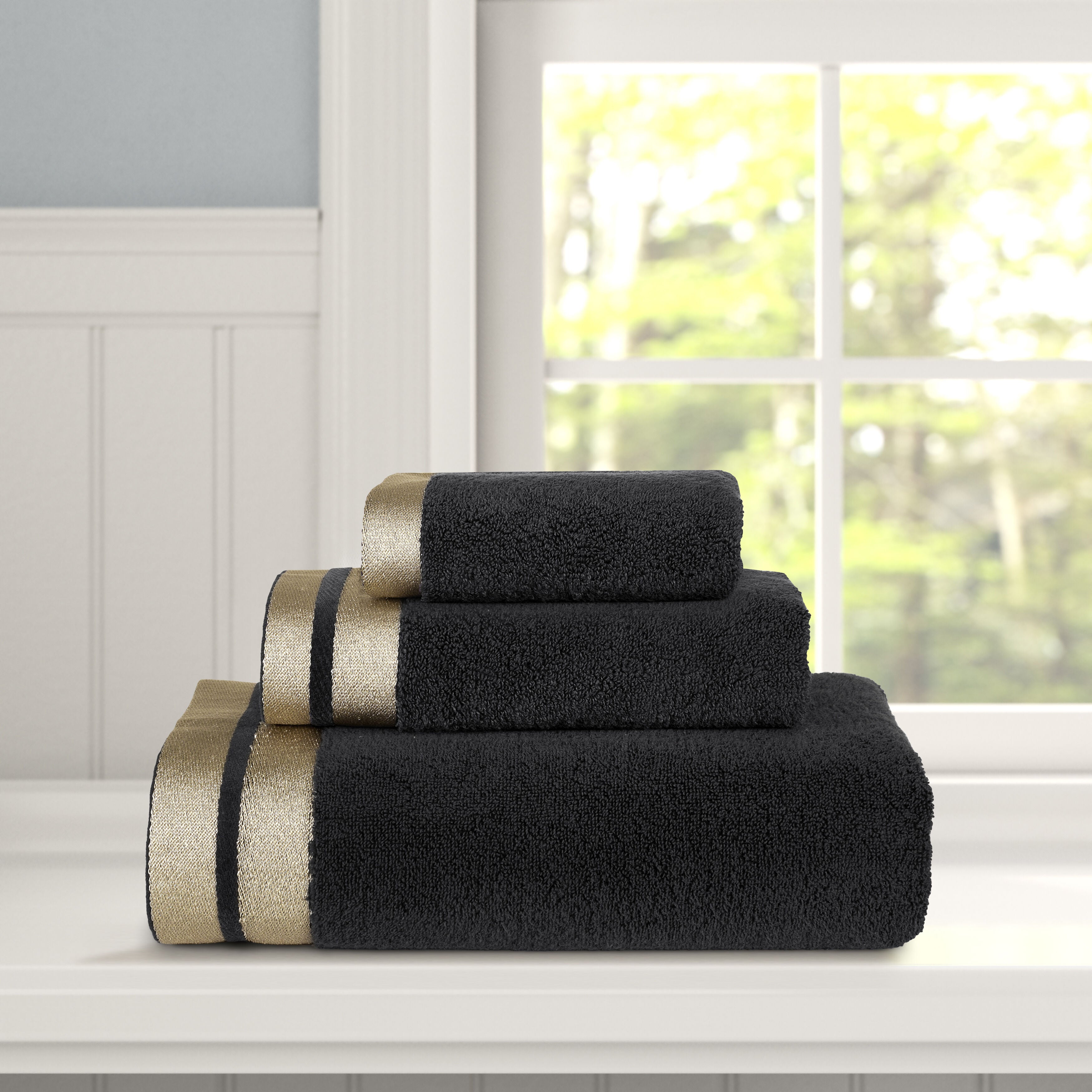 LENORE TOWEL WASHCLOTH, BLUE, alternate image number 1