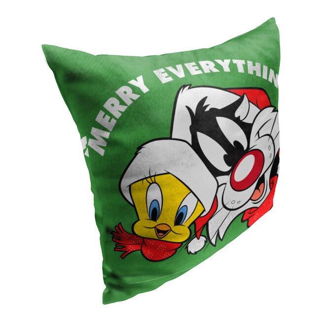 Wb Looney Tunes Merry Everything Printed Throw Pillow, , on-hover image number null