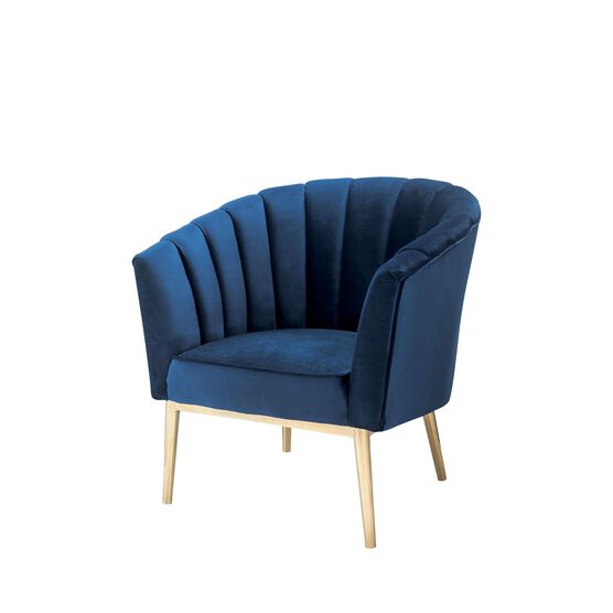 Accent Chair, MIDNIGHT BLUE GOLD, hi-res image number null