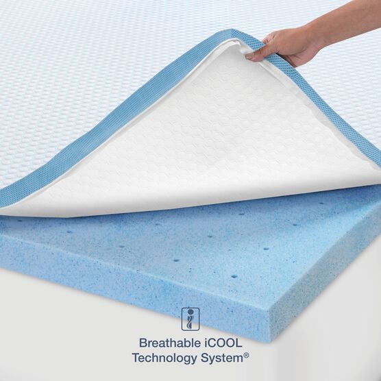SensorPEDIC 3-Inch Elite Cooling Gel-Infused Memory Foam Mattress Topper, , alternate image number null
