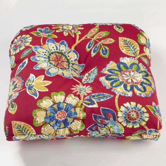 Tufted Wicker Chair Cushion, 