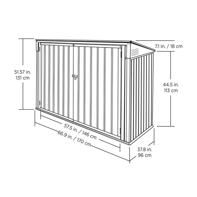 Arrow Storboss, 6x3, Charcoal Horizontal Shed, , alternate image number null