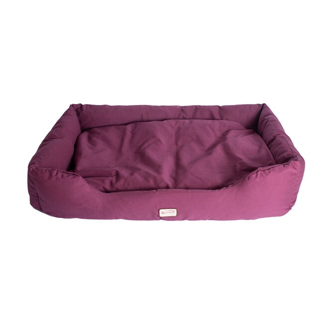 Bolstered Pet Dog Bed, Burgundy, Medium, , alternate image number 3