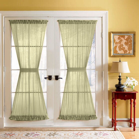 BH Studio Sheer Voile Door Panel With Tiebacks, BH Studio Sheer Voile Door Panel With Tiebacks,