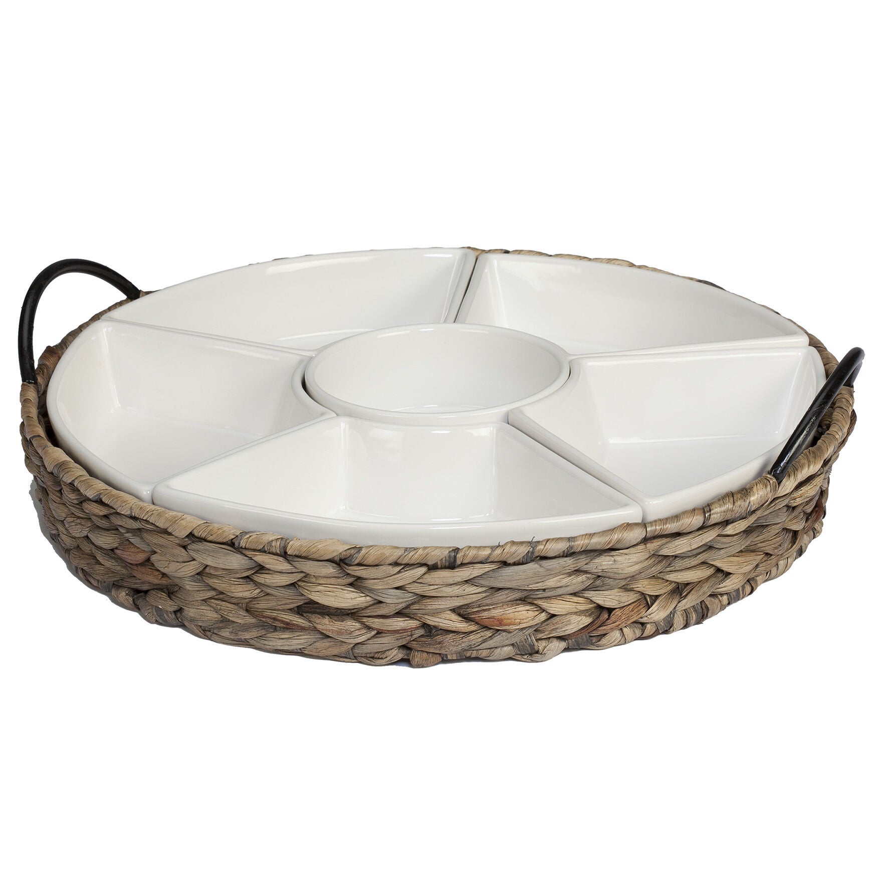 Round 6 Compartment Server, WHITE SILVER, hi-res image number 0