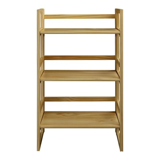 3-Shelf Folding Student Bookcase 20.75" Wide-Natural, NATURAL, hi-res image number null
