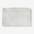 Rectangular Crochet Bath Mat, WHITE, hi-res image number null