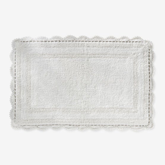 Rectangular Crochet Bath Mat, 