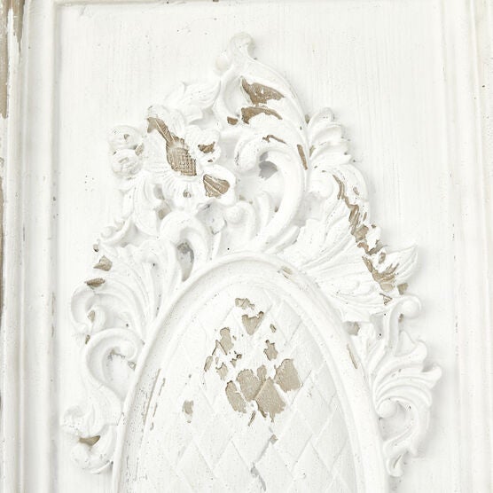 White Vintage Ornamental Fiberglass Wall Décor, , alternate image number null