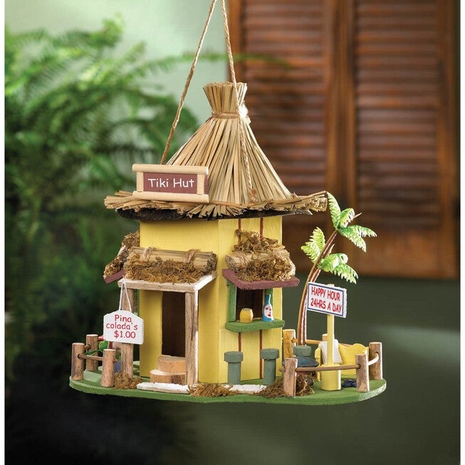 Tropical Tiki Hut Birdhouse, , alternate image number null