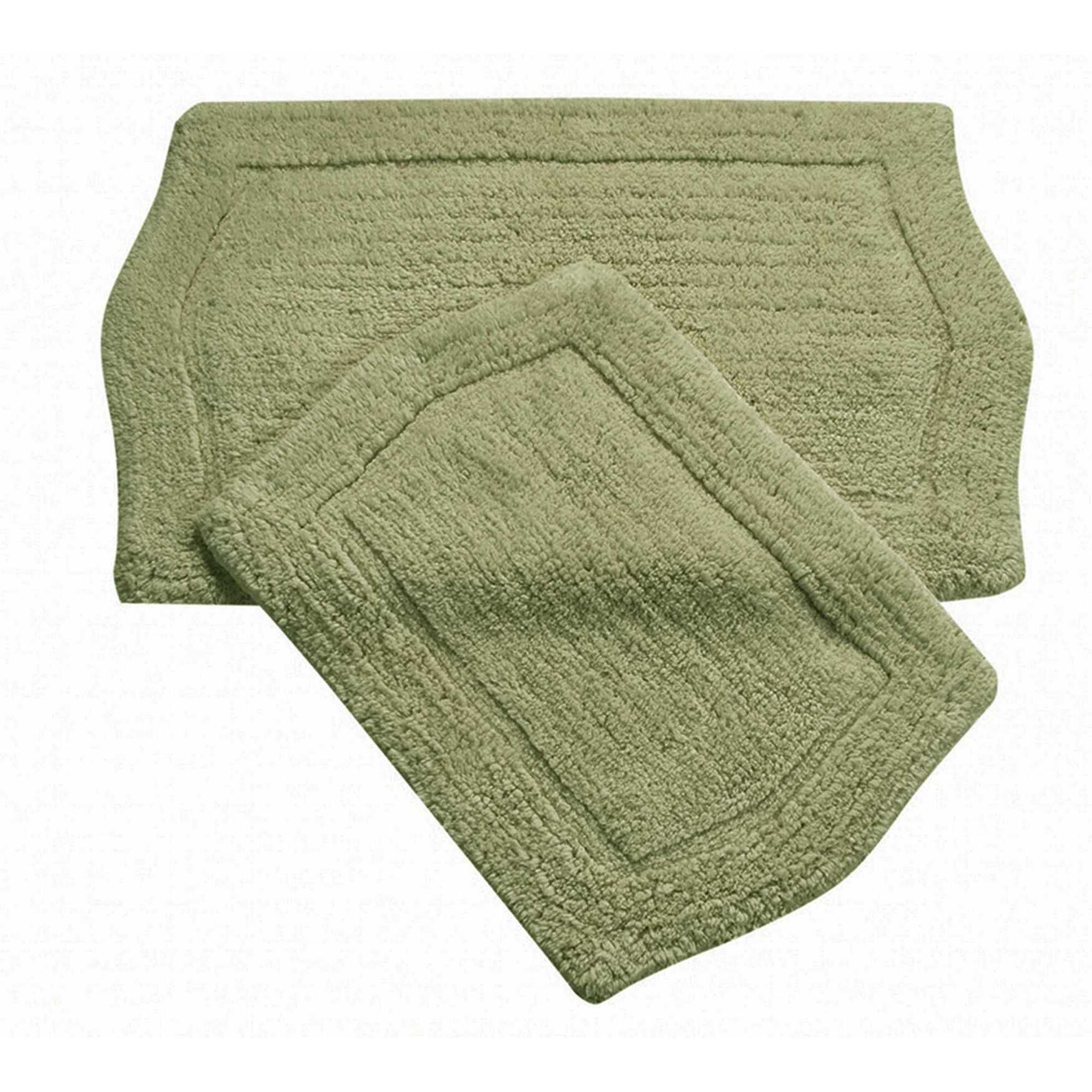 Waterford 2 Piece Set Bath Rug Collection, GREEN, hi-res image number 0