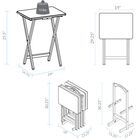 5pcs Tray Table Set-Natural, , alternate image number null
