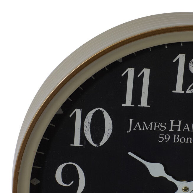 Black Traditional Metal Wall Clock, , alternate image number 5