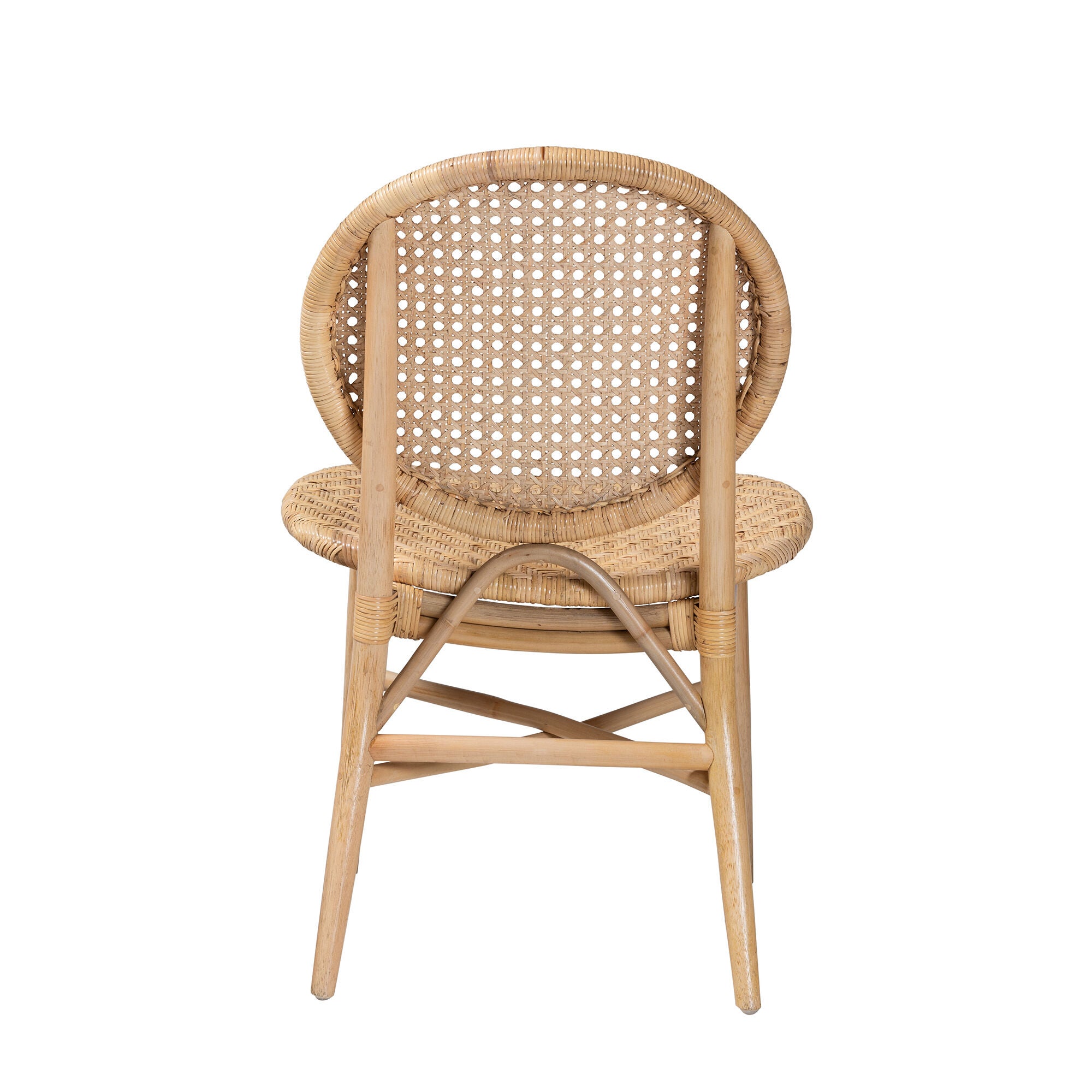 Osaka Modern Bohemian Natural Brown Rattan Dining Chair, NATURAL BROWN, alternate image number 5