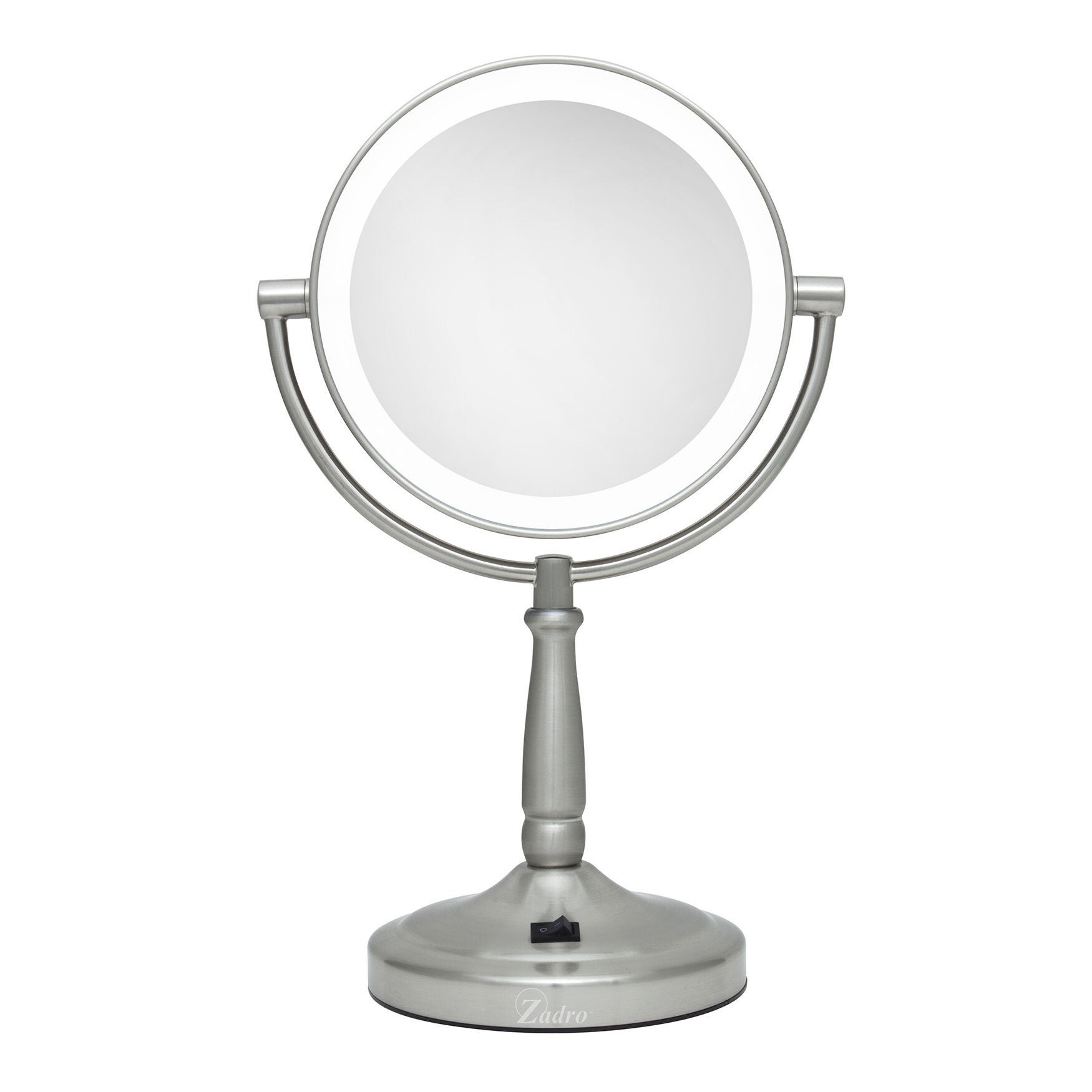 Cordless Dual-Sided LED Lighted Vanity Mirror