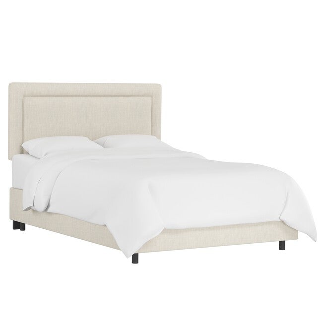 Linen Border Bed, LINEN TALC, hi-res image number null