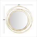 Gold Wood Contemporary Wall Mirror, , alternate image number null