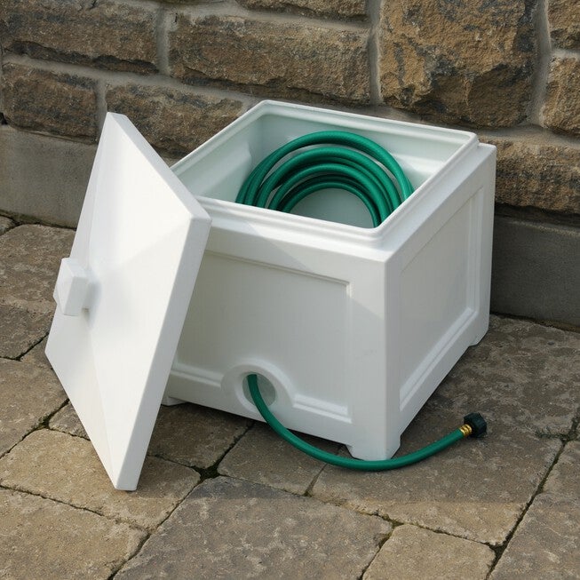 Fairfield Garden Hose Bin, WHITE, hi-res image number 0