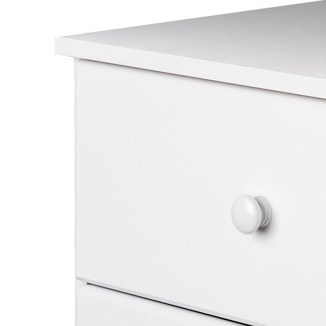 Astrid 4-Drawer Dresser with Acrylic Knobs, White, , alternate image number null