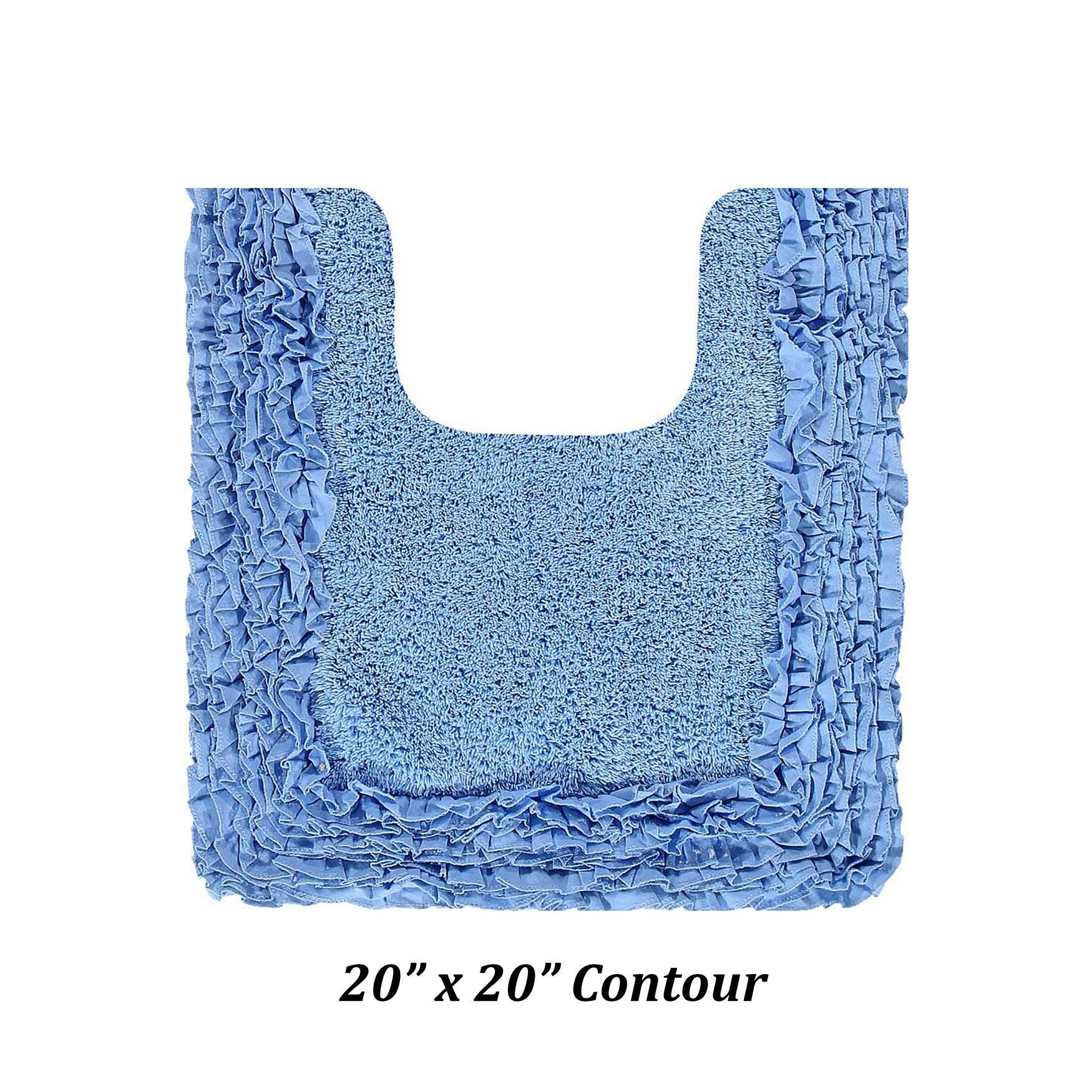 Shaggy Border Bath Rug Mat, 20" X 20