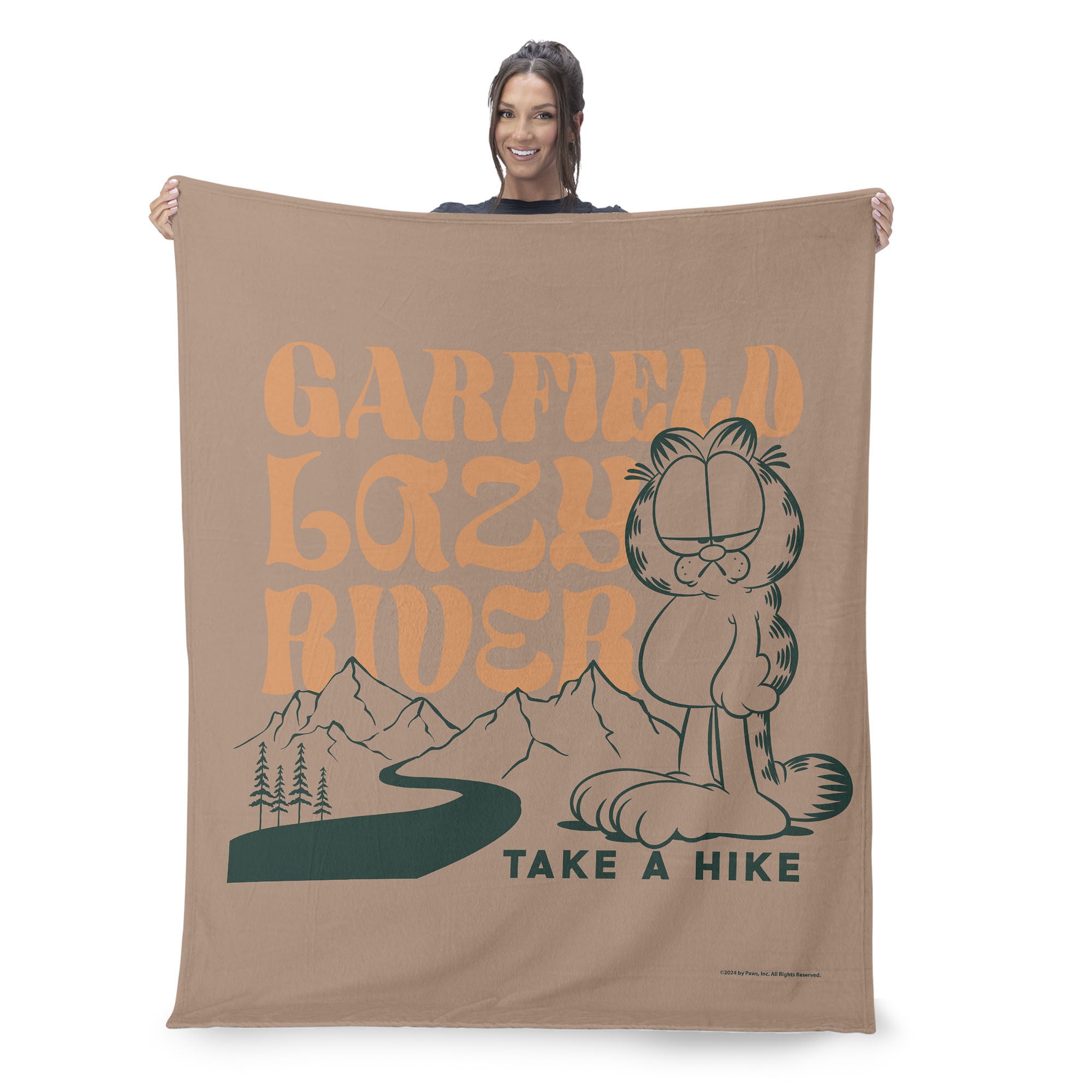 Nickelodeon Garfield Take a Hike Silk Touch Throw Blanket 50x60 Inches, BROWN, on-hover image number 1