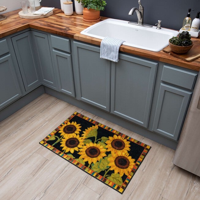 Sunflower Garden Kitchen Rug, , alternate image number null