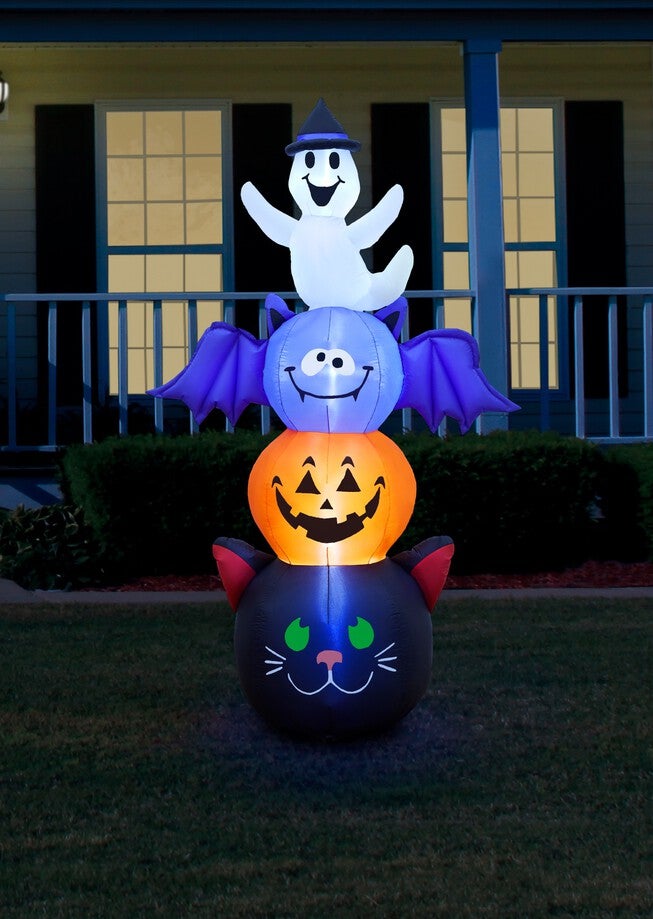 6' Halloween Stacked Inflatable Figures, , on-hover image number null