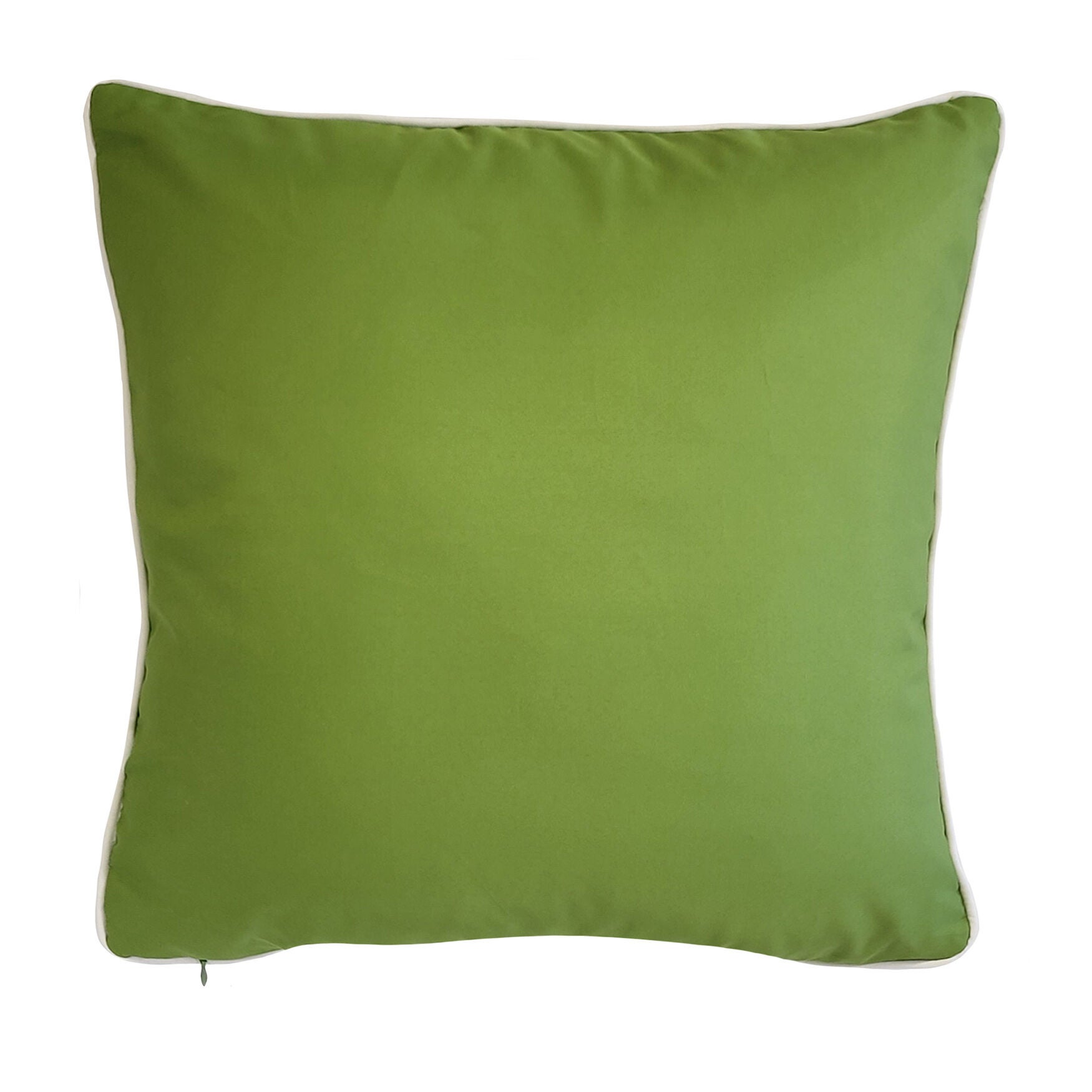 Indoor/Outdoor Oversized Embroidered Quartrefoil Decorative Throw Pillow 20X20, Leaf/White, , alternate image number 9