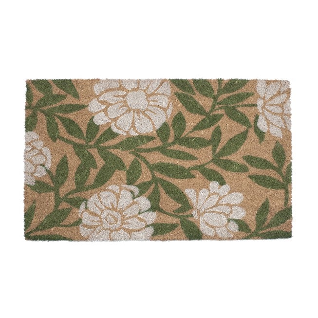 Geraniums Coir Mat With Vinyl Backing Floor Coverings, MULTI, hi-res image number null
