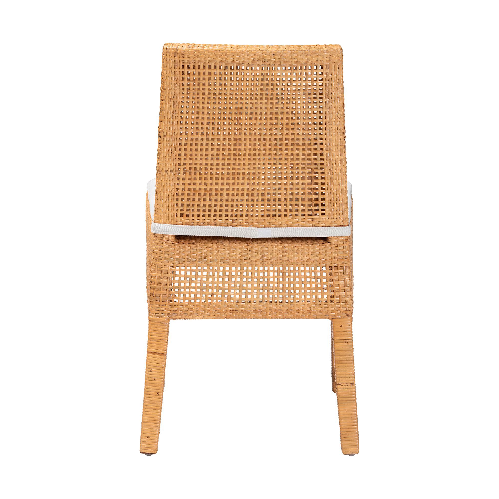 Morris Bohemian Light Honey Rattan Dining Chair, LIGHT, alternate image number 4