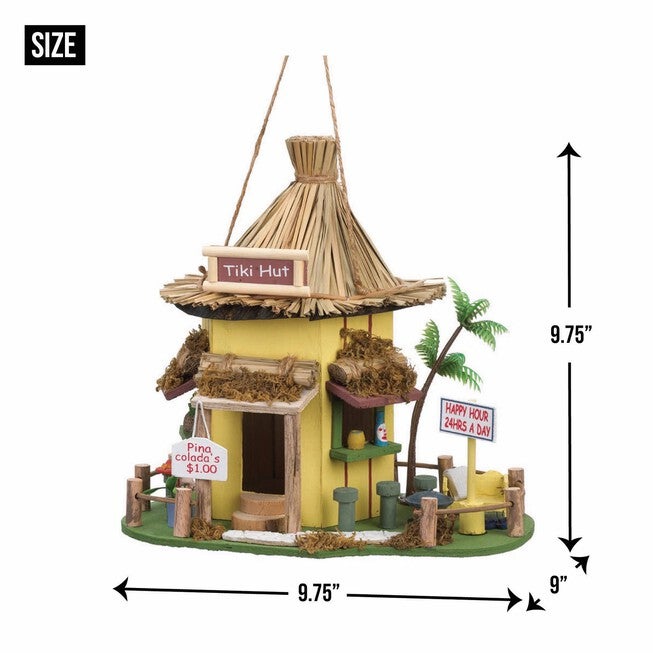 Tropical Tiki Hut Birdhouse, , alternate image number null
