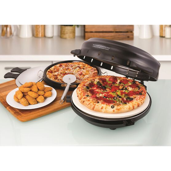 Euro Cuisine 12 Rotating Pizza Maker With Stone Baking Pan