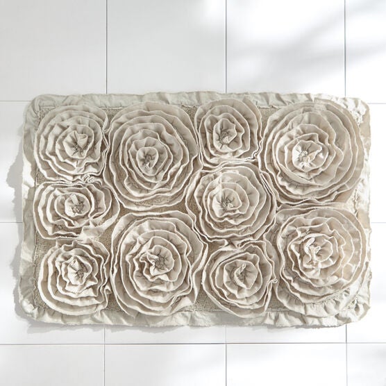 Fleur de Chic Rectangular Bath Rug, Fleur de Chic Rectangular Bath Rug,