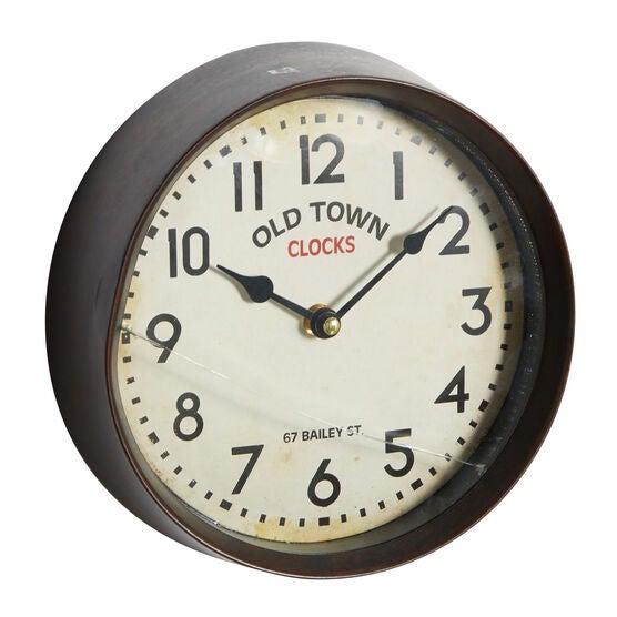 Set Of 3 Multi Colored Metal Wall Clock, , alternate image number null