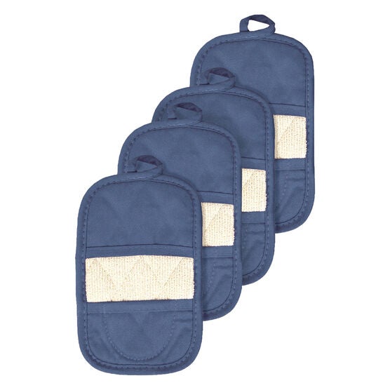 Pot Holder Mitz, Set Of 4 Pot Holder, FEDERAL BLUE, hi-res image number null